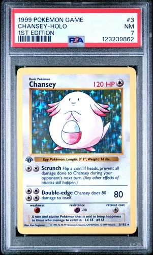 Chansey (1st Edition) graded PSA 7 for sale on eBay