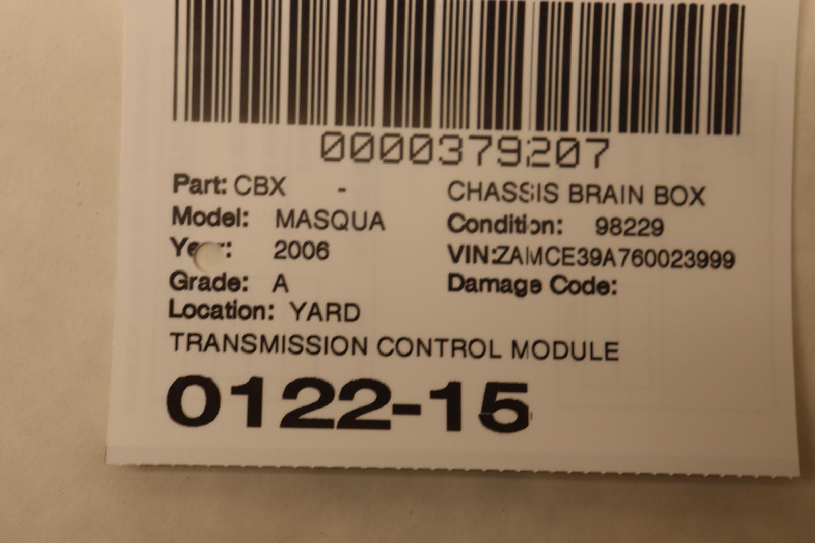 2006-2007 MASERATI QUATTROPORT M139 4.2L RWD TRANSMISSION CONTROL MODULE OEM