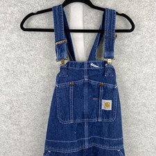 Carhartt Overalls Mens 38x36 Blue Denim Bib Carpenter Utility Workwear