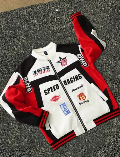 Street Life Casual Graphic Men'S Racing Element Long Sleeve Jacket, Motorsport image 6