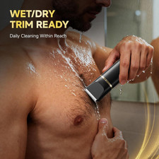 Beard Trimmer for Men, IPX7 Waterproof Body Hair Trimmer Electric Razor Shaver B 7