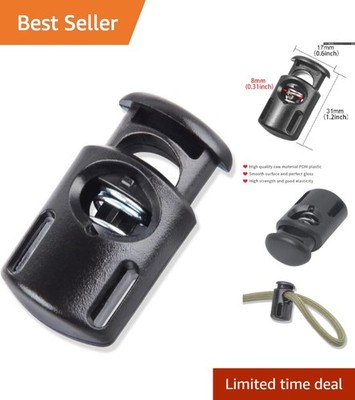Compact Spring-Loaded Cord Locks - 10PCS Toggle Stoppers for Active Lifestyles
