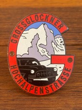 Vintage 1940 s GROSSGLOCKNER Alpine Road Austria Enamel Car Grille Badge 