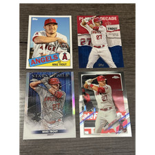 Topps Lot of 4 Mike Trout 2020 Los Angeles Angels cards Topps Chrome Inserts