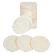 20 Pcs Natural Loofah Sponge Pads for Washing Face, Exfoliating Body Face Scr...