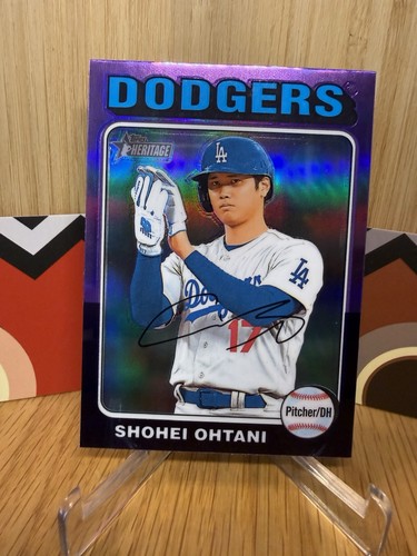 2024 Topps Heritage - Shohei Ohtani #371 Chrome Purple Refractor