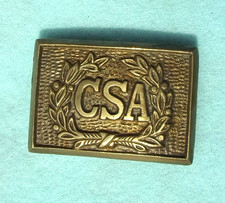 CIVIL WAR CSA BELT BUCKLE PUPPY PAW Heavy Solid Brass Replica 10