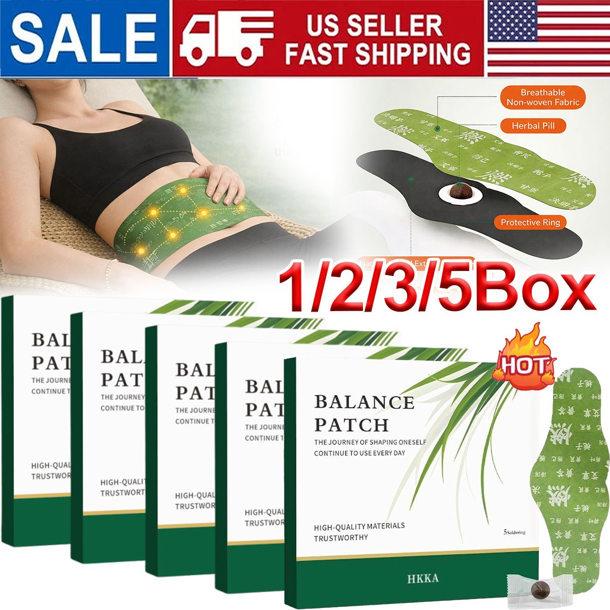 Japanese Herbal Balance Patch,Plant-Based Ingredients Belly Patches,Body Shaping