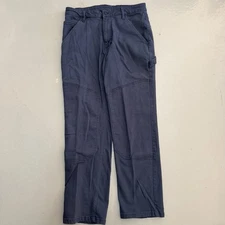 Caterpillar CAT Double Knee Work Pants Mens 34x32 Navy Cargo Utility Carpenter