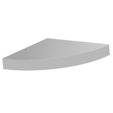 Amore Designs GRD1212SI Wood Shelving Grande Silver Corner Shelf