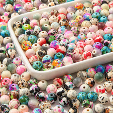 8mm Turquoise Beads 190pcs Natural Stone Bead Gemstone Round Loose Beads for DIY