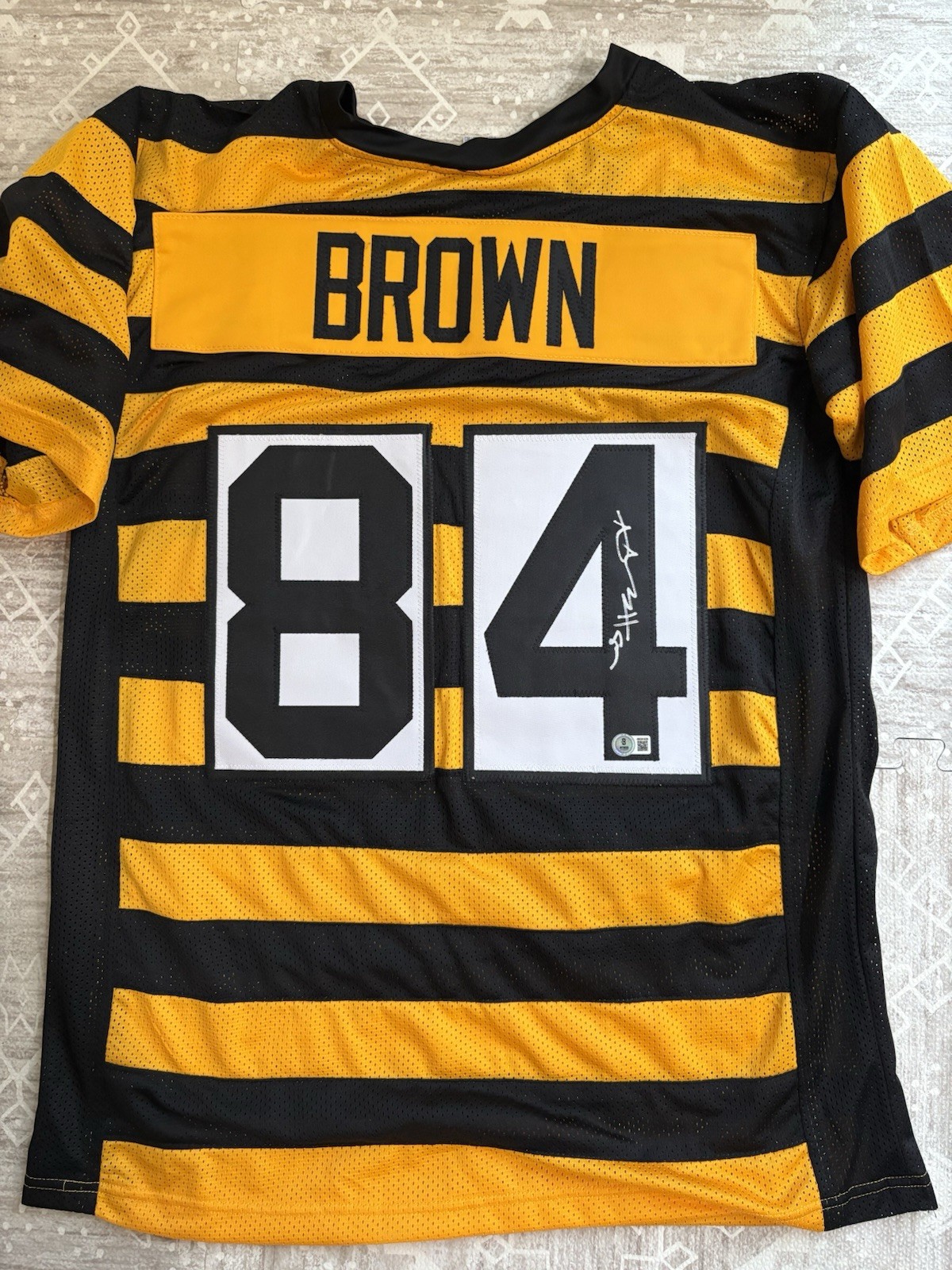 Antonio Brown Autographed Signed Pittsburgh Steelers Bumble Bee Jersey Steelers Beckett Witnessed CERT 