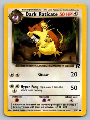 Pokemon TCG Team Rocket Dark Raticate 51/82