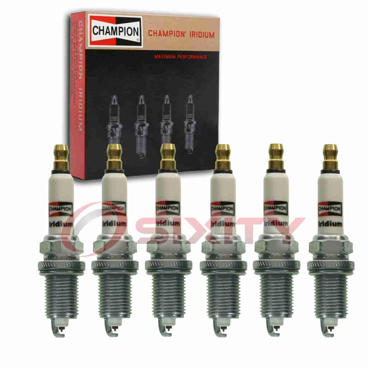 6 pc Champion Iridium Spark Plugs for 2001-2005 BMW 330i 3.0L L6 Ignition kw