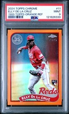 2024 TOPPS CHROME 1989 TOPPS BASEBALL #11 ELLY DE LA CRUZ 24/25 PSA 9