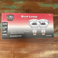 250W Infrared Heat Lamp Bulbs for Chickens, Reptiles, Pets - 2 Pack