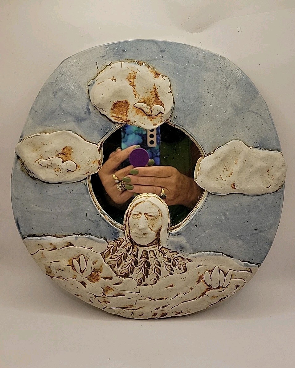 OOAK Ira Ono Maui Hawaii Signed Mirror Birds Original Artwork