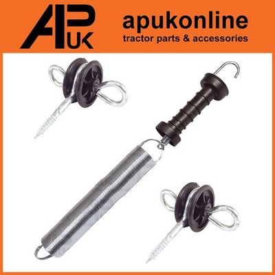 6x Elektrozaun Federtor Set 5m Set Griff Isolatoren Anker Schraube Zaun