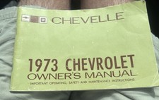 1973 Chevrolet Chevelle Owners Manual Malibu El Camino Nice Original 73 1973 Chevrolet Chevelle Owners Manual Malibu El Camino Nice Original 73