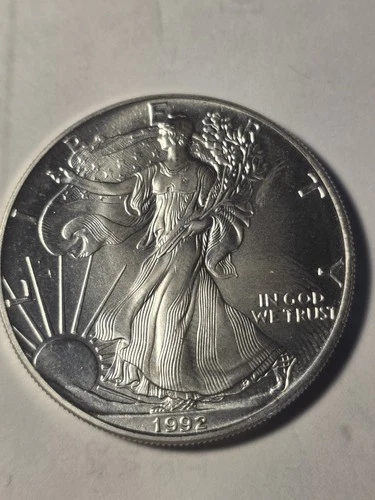 1992 Silver Eagle $1 Dollar 1oz Uncirculated .999 -GEM BU-