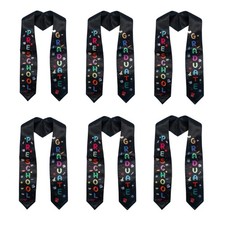 Prechool Graduation Stole Bulk Printed Kids Sash Prek Graduation Gift Black 6...