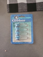 NEW SET OF VINTAGE GERBER NOVELTY DIAPER PINS BLUE BEAR 1991 BRAND NEW