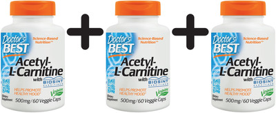 3 x Doctors Best Acetyl L-Carnitine with Biosint Carnitines, (422,22 EUR/kg)