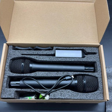 TONOR TW630 Microfono Wireless UHF Doppio Cordless Metallo Sistema Mic Dinamico