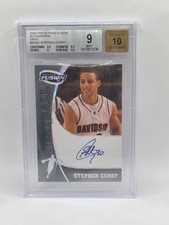 2009 Press Pass Fusion Onyx Stephen Curry Rookie Auto /25 BGS 9/10