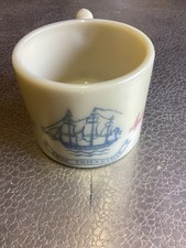 Vintage Old Spice Shaving Mug Ship Friendship Ceramic Cream Ivory Crazed Glaze
