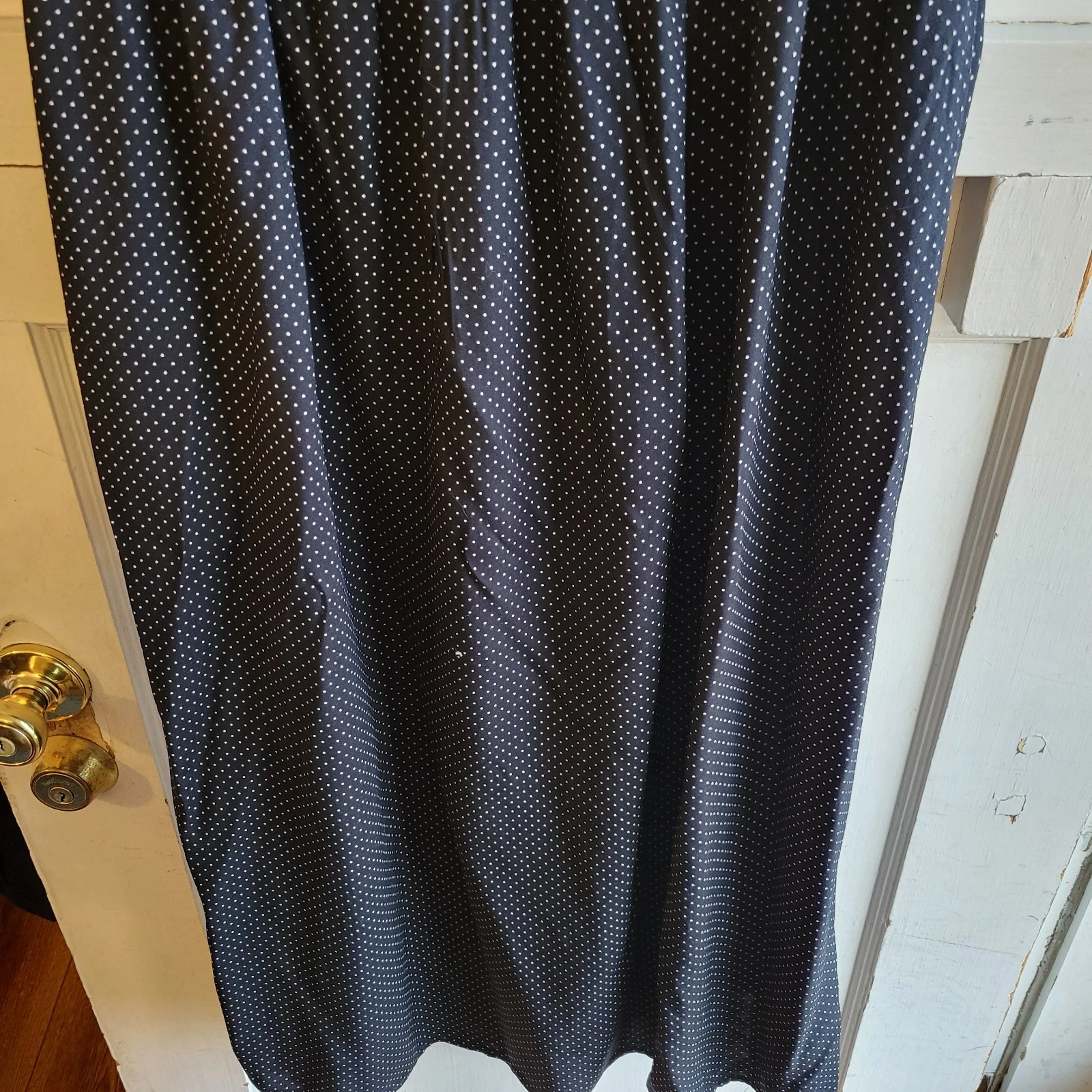 VETEMENTS Maxi abito donna Carole Miller Sport blu navy e bianco a pois taglia 4 vintage