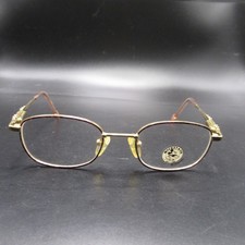 Mickey Co. Disney Eyeglass Frames 54 Demi Pink Gold Tone Oval 42-17-115