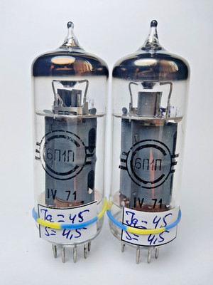 2 pcs NEW 6P1P / 6П1П / 6P1 Matched Pair Svetlana tubes Same Date