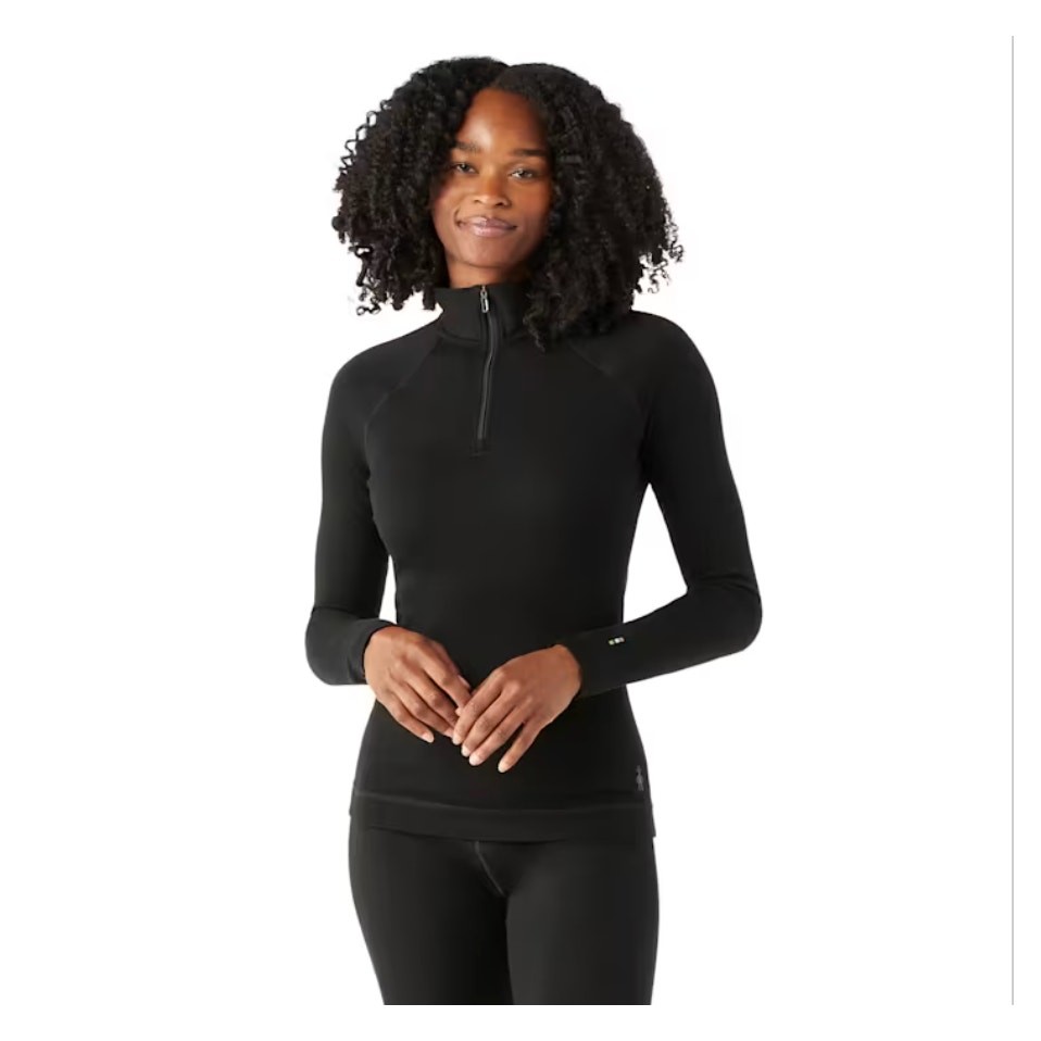 Smartwool Classic Thermal Merino Base Layer 1/4 Zip – Black – Small