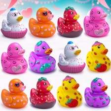 Rubber Ducks for Kids,12PCS Toddler Bath Toys, Baby Pool Bathtub Toys, Assort...