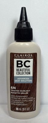 Clairol BC Beautiful Collection Gray Solution 6 N Toasted Hazelnut 3oz