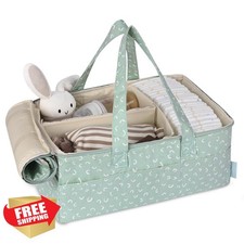 Picsthetic Diaper Caddy Organizer, Baby Basket for Baby Shower With Lid  Car C...