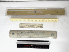 Lot of Advertising Vintage Rulers, Texaco, Nat'l Car Rental, Helix, Masonic
