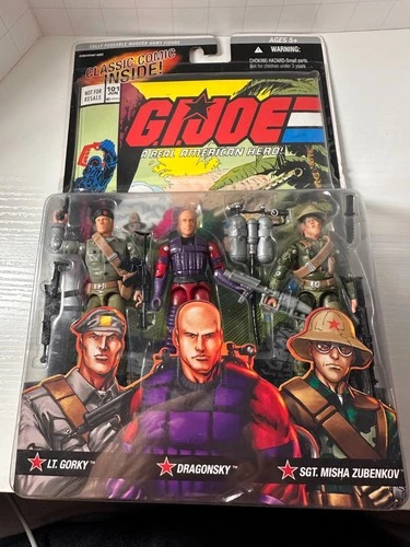 GI Joe Comic 3 Pack LT GORKY DRAGONSKY & SGT MISHA ZUBENKOV 101 Hasbro 2006 *174