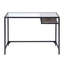Glass Coffee Table with Metal Frame