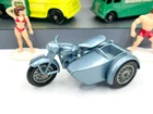 Vintage Lesney Matchbox #4 Blue TRIUMPH T110 MOTORCYCLE w/SIDECAR Near Mint!