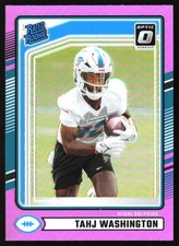 2024 Donruss Optic Pink Prizm Tahj Washington Rookie #346 KS8