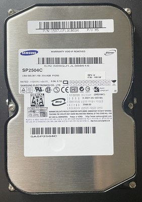 Samsung 250GB SP2504C Pinpoint P120 SATA 8MB 7200rpm  SATA II 3.5''
