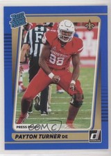 2021 Panini Donruss Rated Rookie Press Proof Blue Payton Turner #342 0gn5