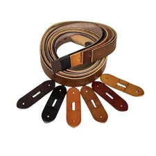 Full Grain Tree Resin Tanned Leather Strap Mens No Buckle DIY Custom Belt Blank