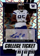 2021 Contenders Draft Game Ticket Blue Explosion 229 Levi Onwuzurike Auto/39