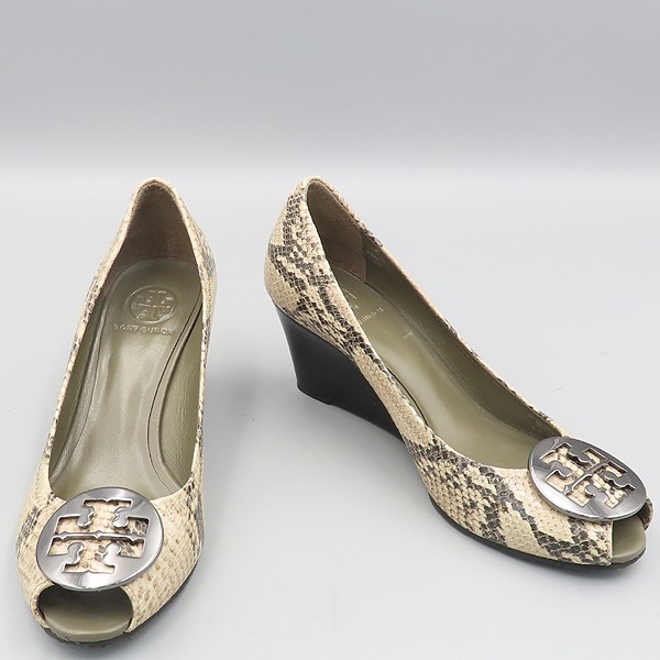 TORY BURCH Python Pattern Amanda Logo Embellished… - image 1