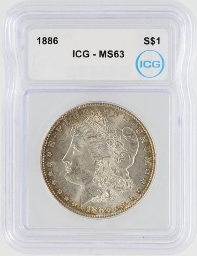 1886 Morgan Silver Dollar ICG MS63 S$1 Philadelphia Minted No Reserve