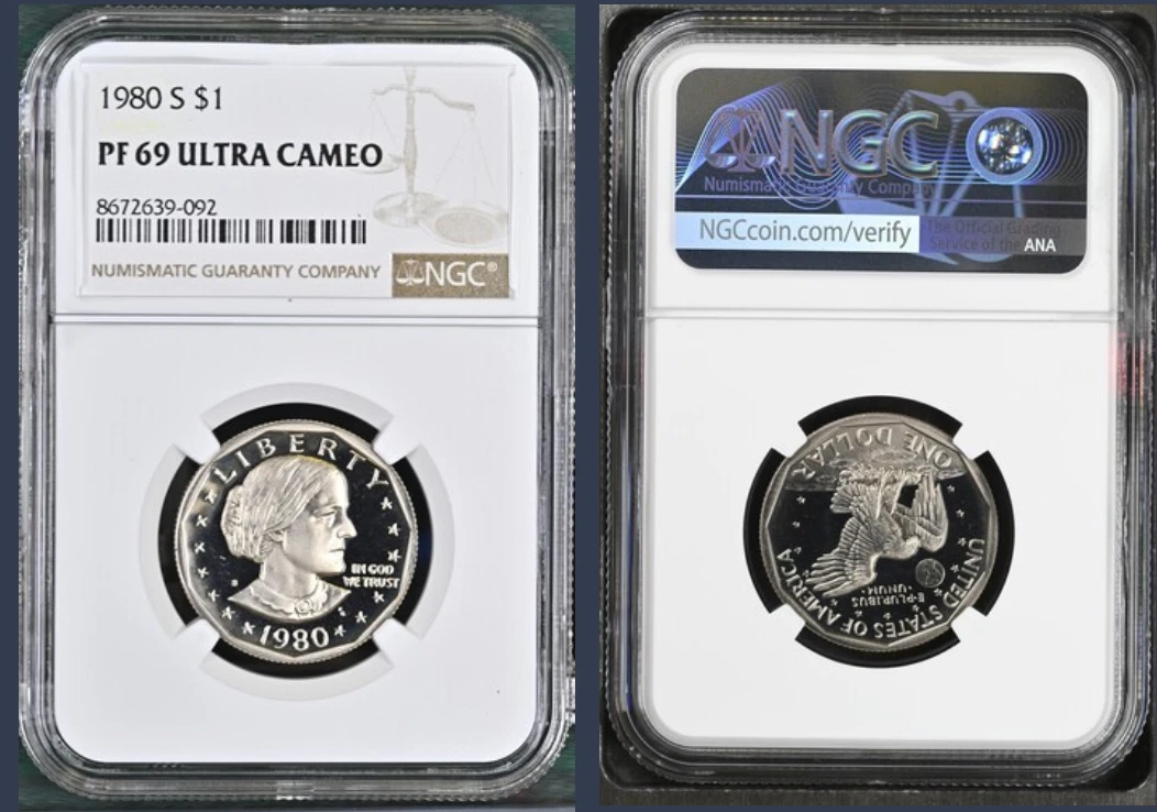 Uncirculated Proof NGC Susan B Anthony Dollars (1979-1981, 1999
