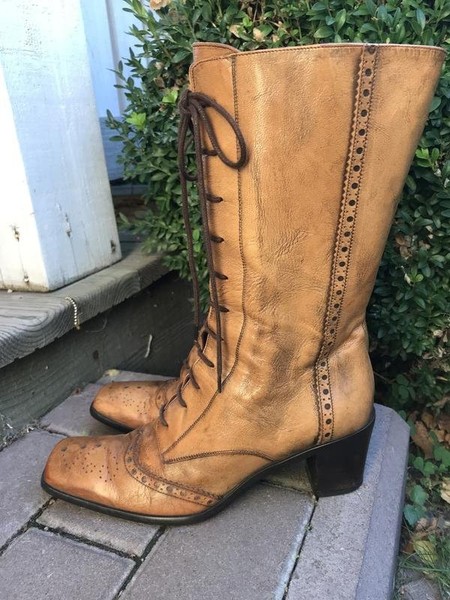 Women Hugo Boss Boots Brown Leather 38.5